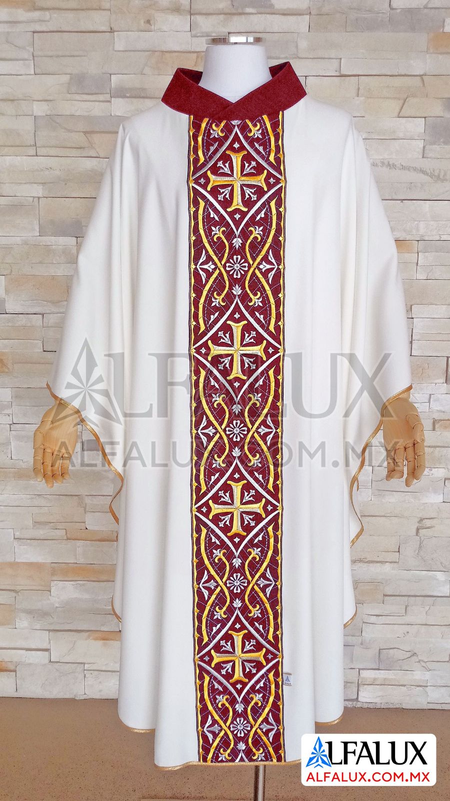 05 FRANCES RECTO Casulla Alfalux entral blanco morado 23